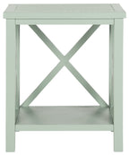 Velmora™ Candence Nautical Cross Back End Table, Dusty Green