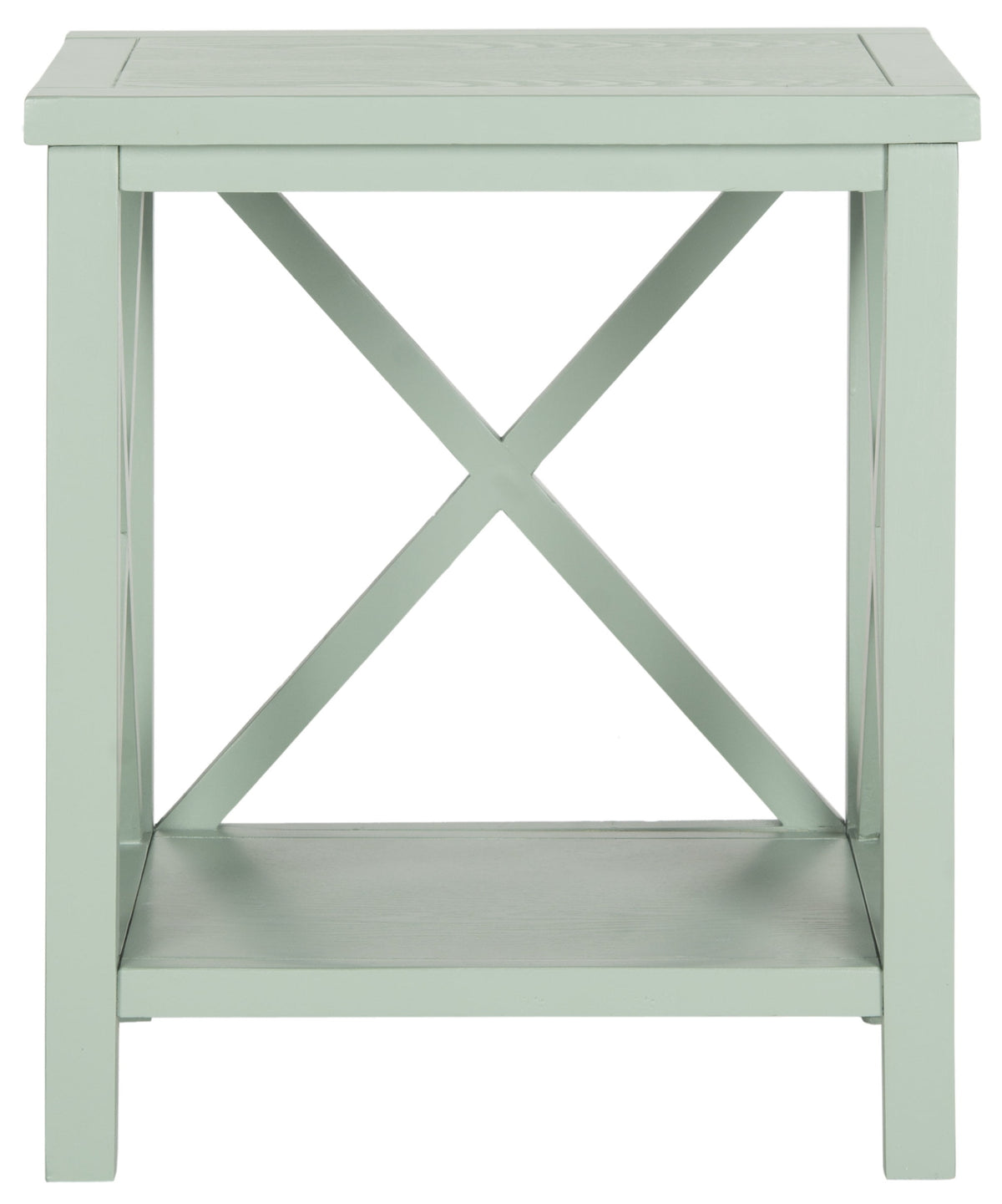 Velmora™ Candence Nautical Cross Back End Table, Dusty Green