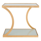 Velmora™ Sullivan Gold Leaf Accent Table Gold / White