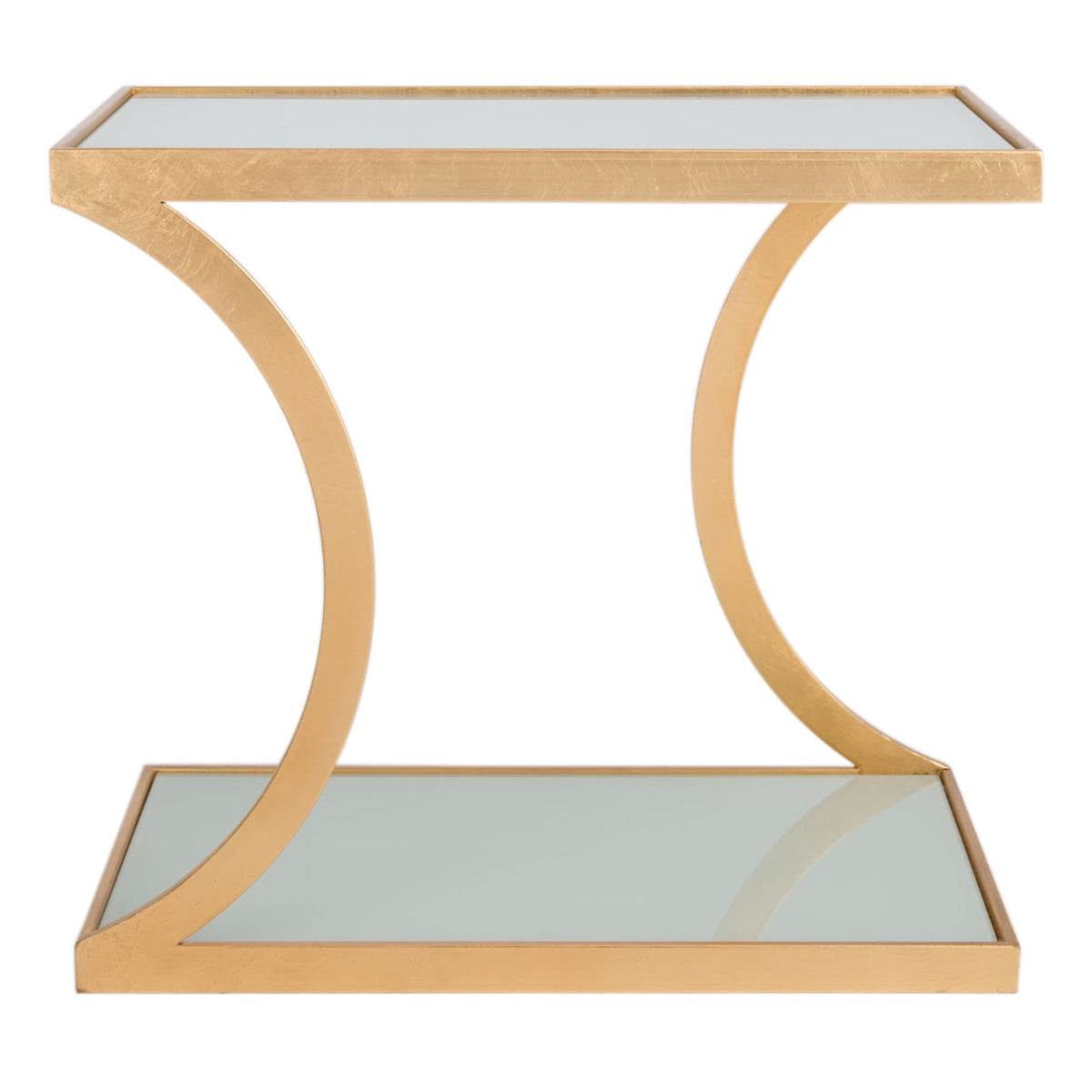 Velmora™ Sullivan Gold Leaf Accent Table Gold / White
