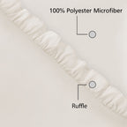 Velmora™ Reversible 8-Piece Bed-in-a-Bag Comforter and Sheet Set, Twin/Twin-XL, Cream Ruffle