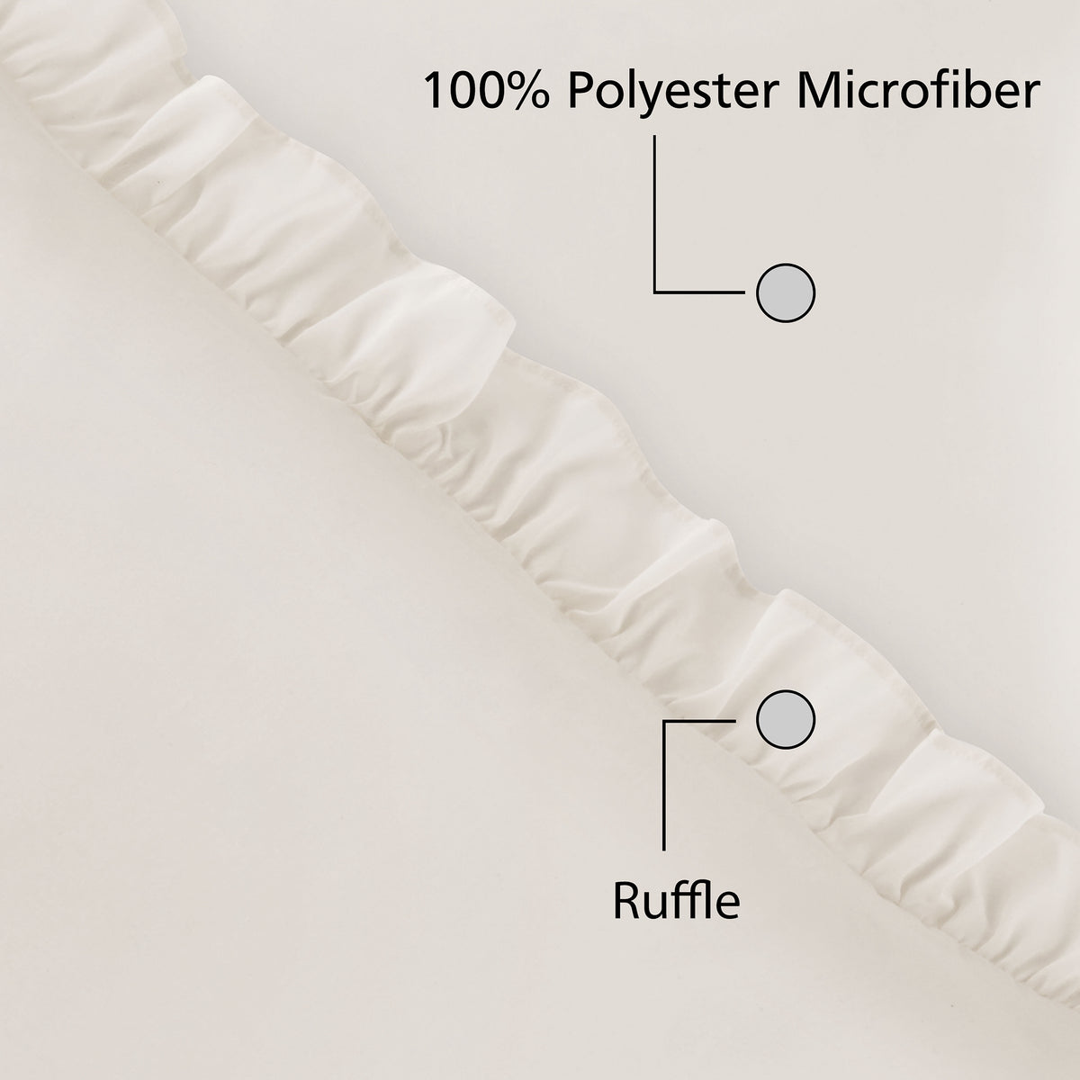 Velmora™ Reversible 8-Piece Bed-in-a-Bag Comforter and Sheet Set, Twin/Twin-XL, Cream Ruffle