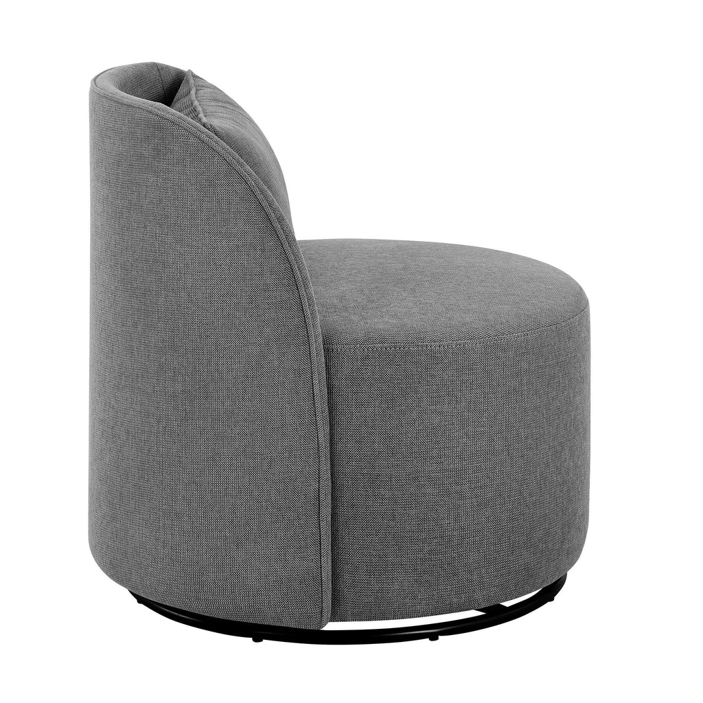 Velmora™ Juliet Modern Arch Swivel Accent Chair, Gray