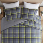 Velmora™ Western Plaid 3-Piece Green Comforter Set, Full/Queen