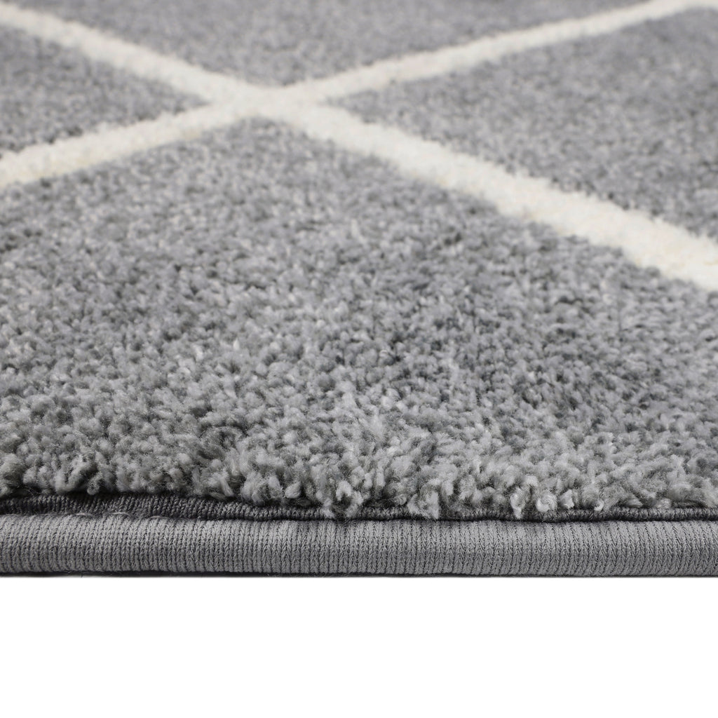 Velmora™ (2 pack) Diamond Plush Gray Indoor 30 in x 45 in Accent Rug
