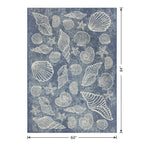 Velmora™ 5' x 7' Blue Seashell Outdoor Rug