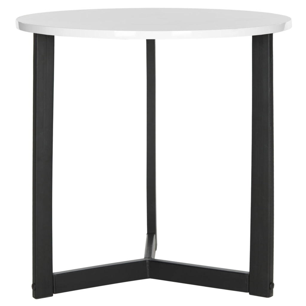 Velmora™ Leonard Mid-Century Modern Wood End Table White / Black