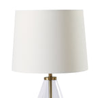 Velmora™ Glass with Brass Base Table Lamp, 18" H