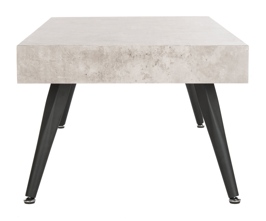 Velmora™ Cedric Rectangular Mid-Century Coffee Table, Light Grey