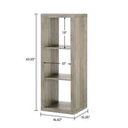 Velmora™ 3 Cube Storage Organizer, Rustic Gray
