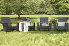 Velmora™ Ezra Outdoor HDPE Adirondack Chair, Black