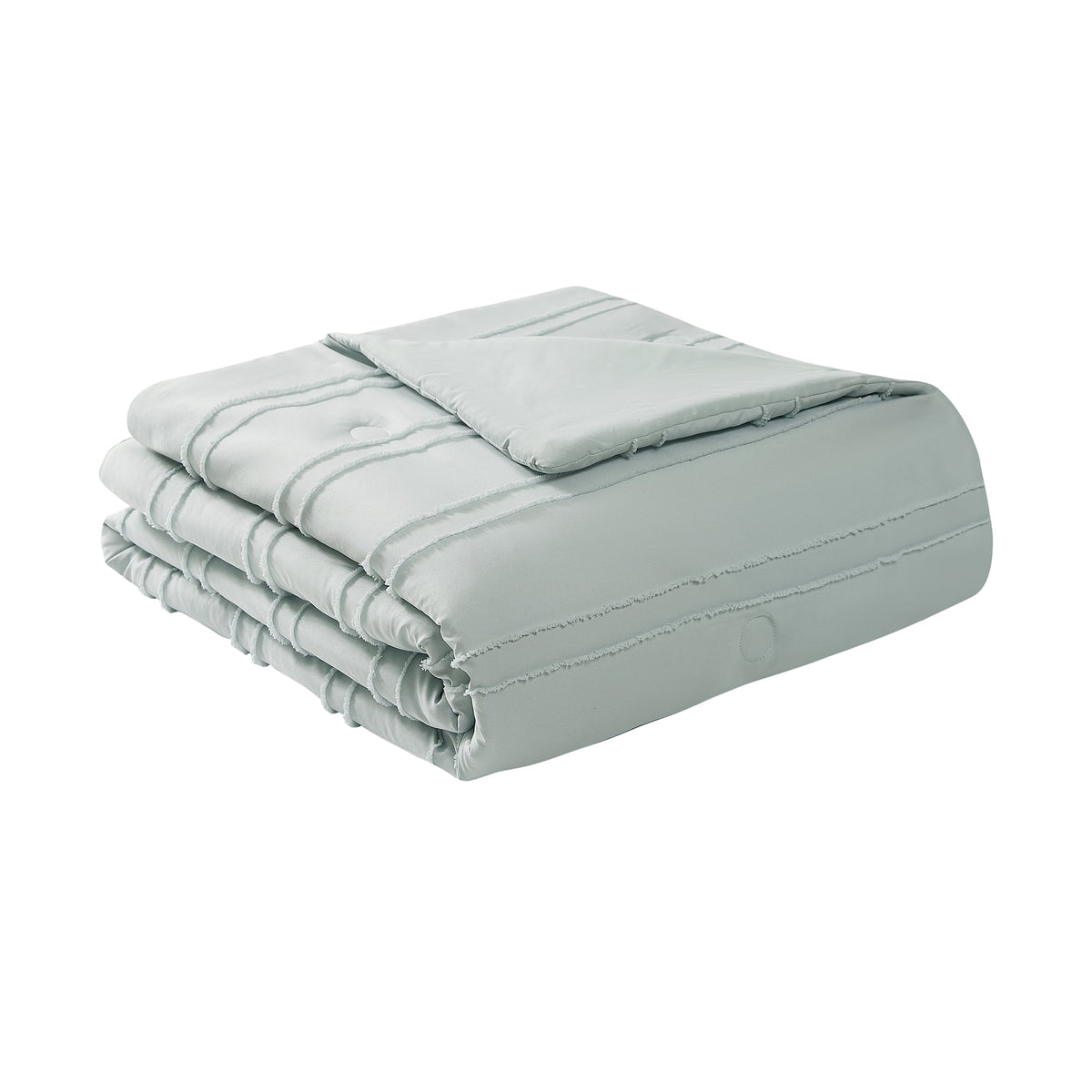 Velmora™ Mint Clipped Stripe 10-Piece Bed in a Bag Comforter Set with Sheets, Full