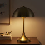 Velmora™ Modern Dome 18 in Touch On/Off Table Lamp, Brass