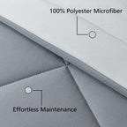 Velmora™ Reversible Microfiber Comforter, Grey, Full/Queen