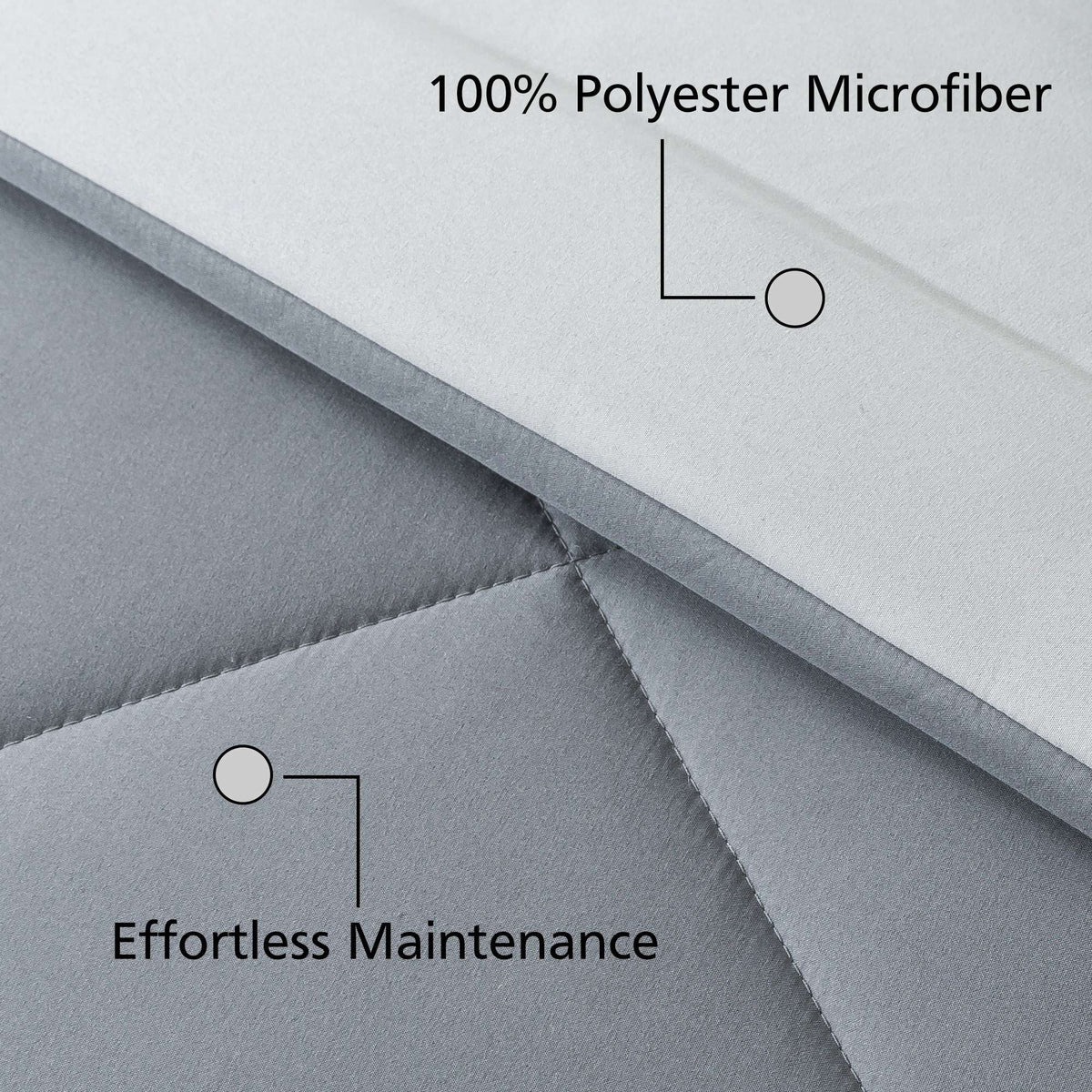 Velmora™ Reversible Microfiber Comforter, Grey, Full/Queen