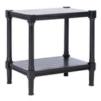 Velmora™ Rafiki Solid Rustic Rectangle Accent Table, Black