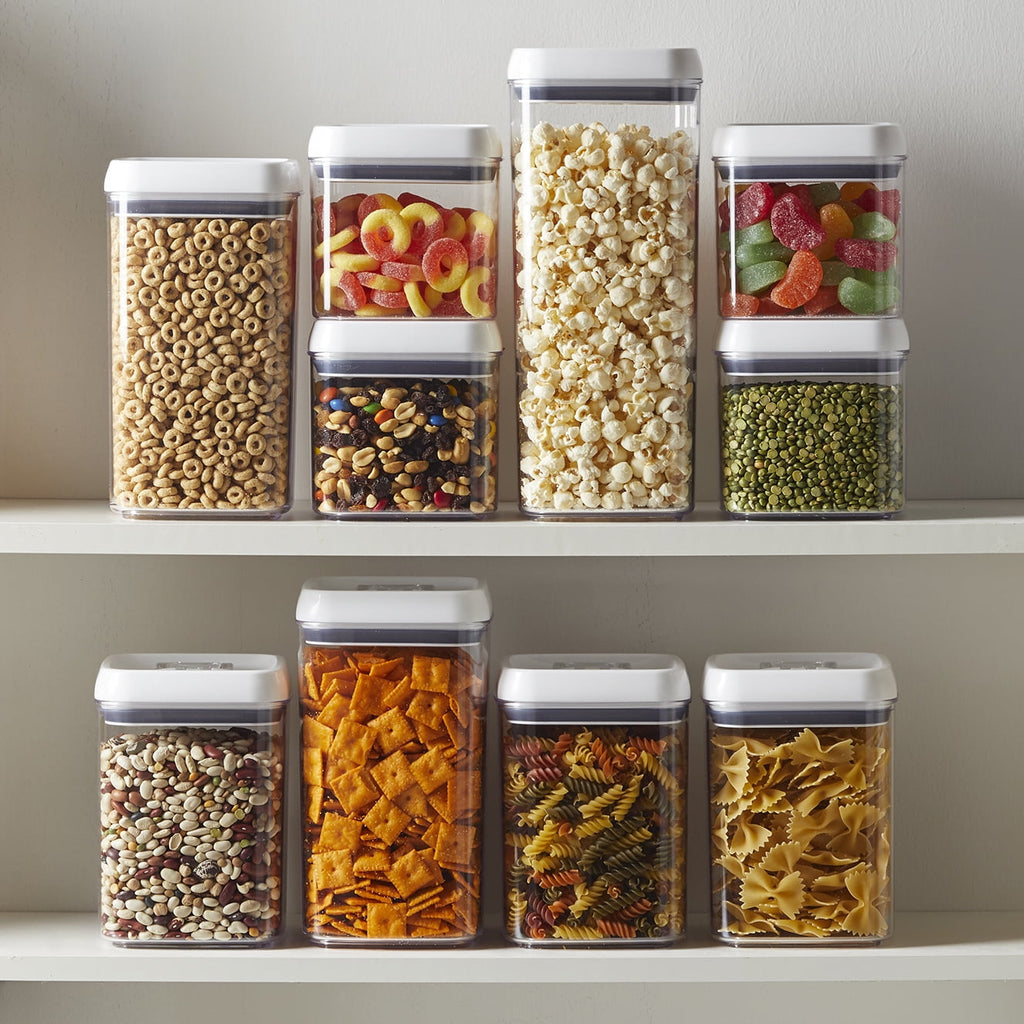 Velmora™ (4 pack) 9.9 Cup Flip-Tite Square Food Storage Container, Ideal for Pantry Organization