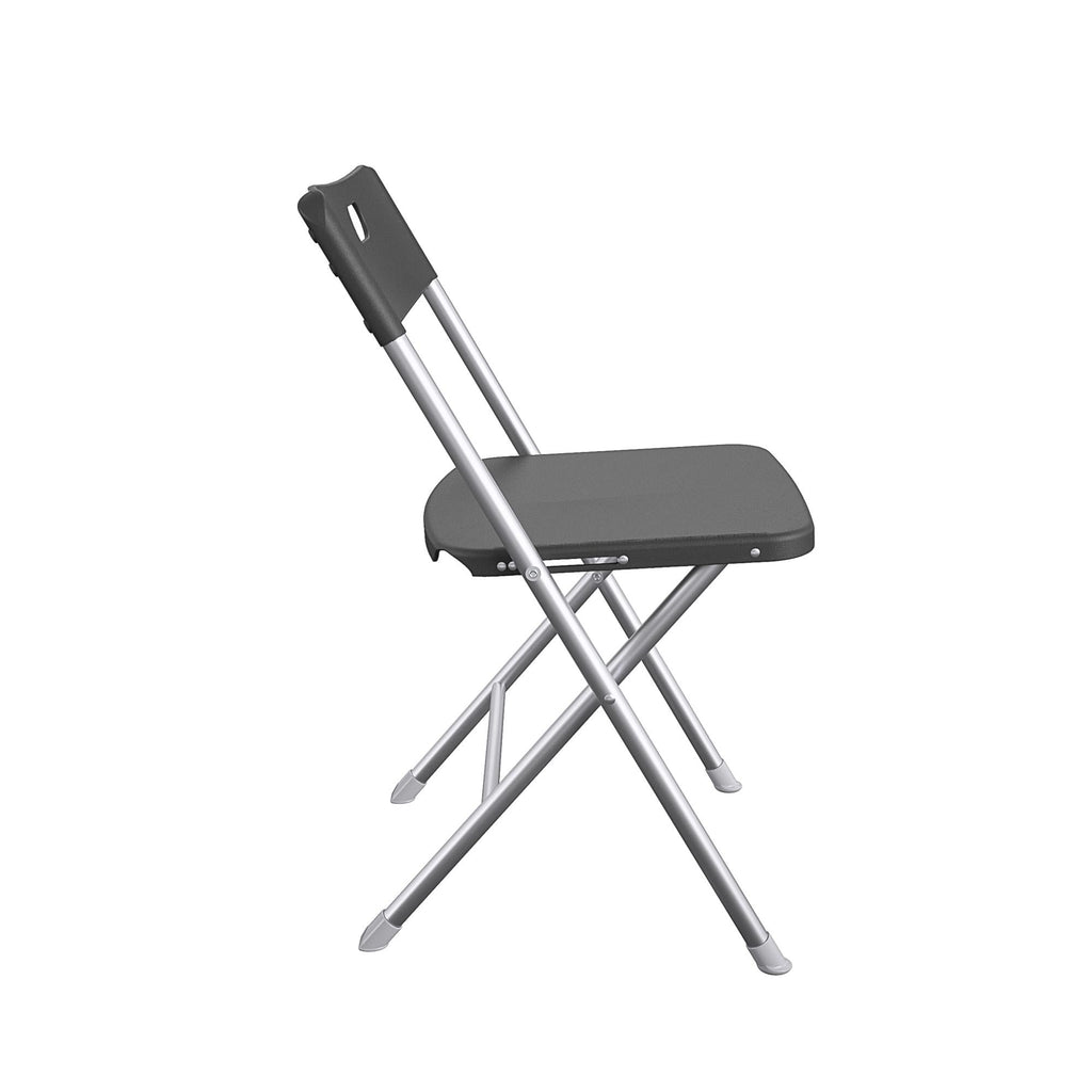 Velmora™ Resin Seat & Back Folding Chair, Black, 4-Pack