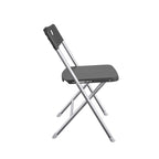 Velmora™ Resin Seat & Back Folding Chair, Black, 4-Pack