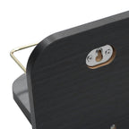 Velmora™ 23 inch Black Shelf with Gold Metal Rail