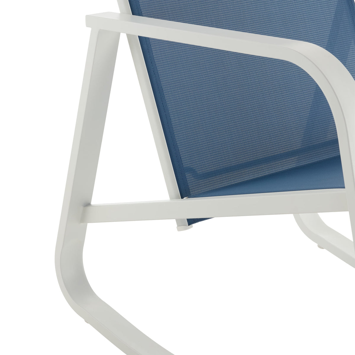 Velmora™ Dashwood Steel 3-Piece Rocker Outdoor Chat Set, Blue