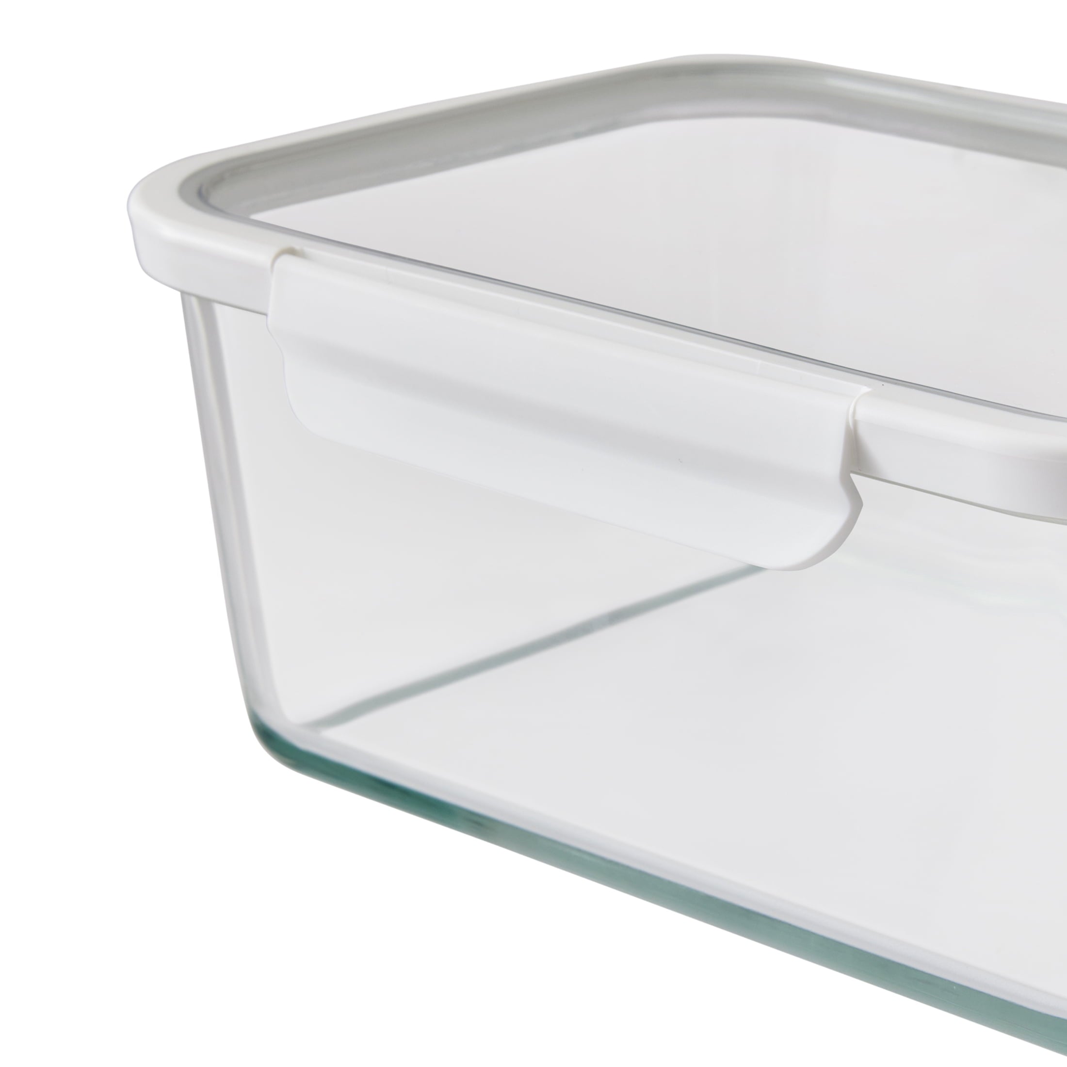 Velmora™ (2 pack) 14Cup Rectangle Glass Food Storage Container with Tritan Lid. Set of 1, 2 Pieces, Well Suited to Refrigerator Organization