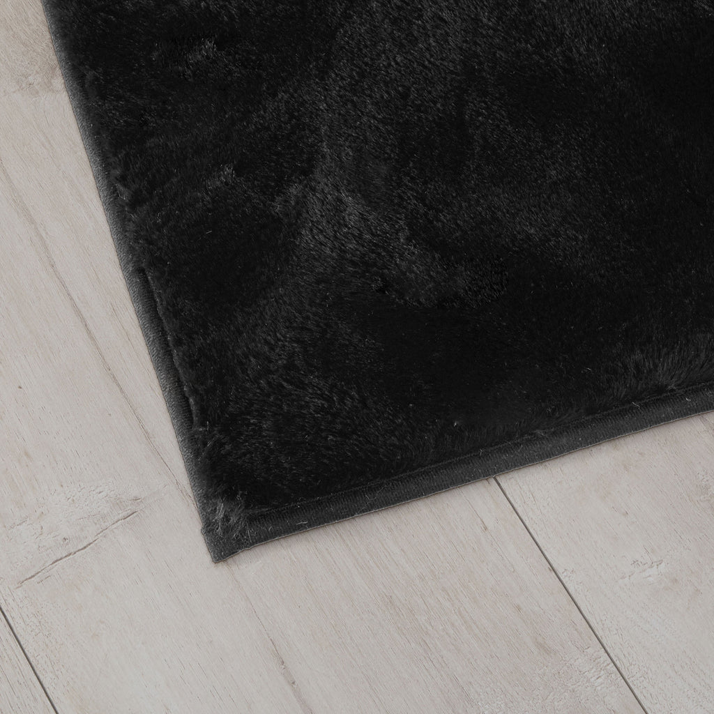 Velmora™ Solid Soft Rabbit Faux Fur Area Rug Ivory,30x46"