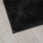 Velmora™ Solid Soft Rabbit Faux Fur Area Rug Ivory,30x46"