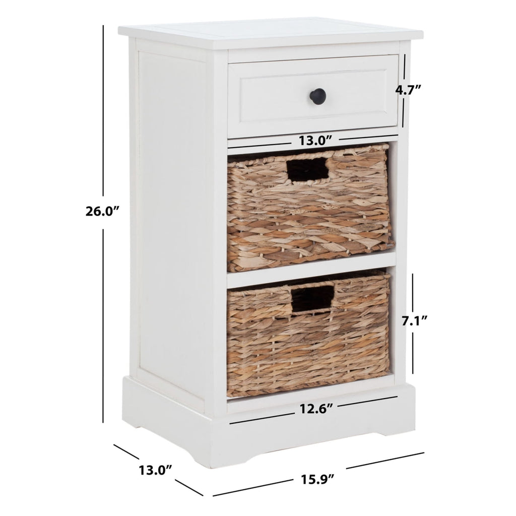 Velmora™ Carrie Side Storage Side Table Distressed Cream