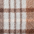 Velmora™ 3-Piece Brown Plaid Cozy Knit Comforter Set, King