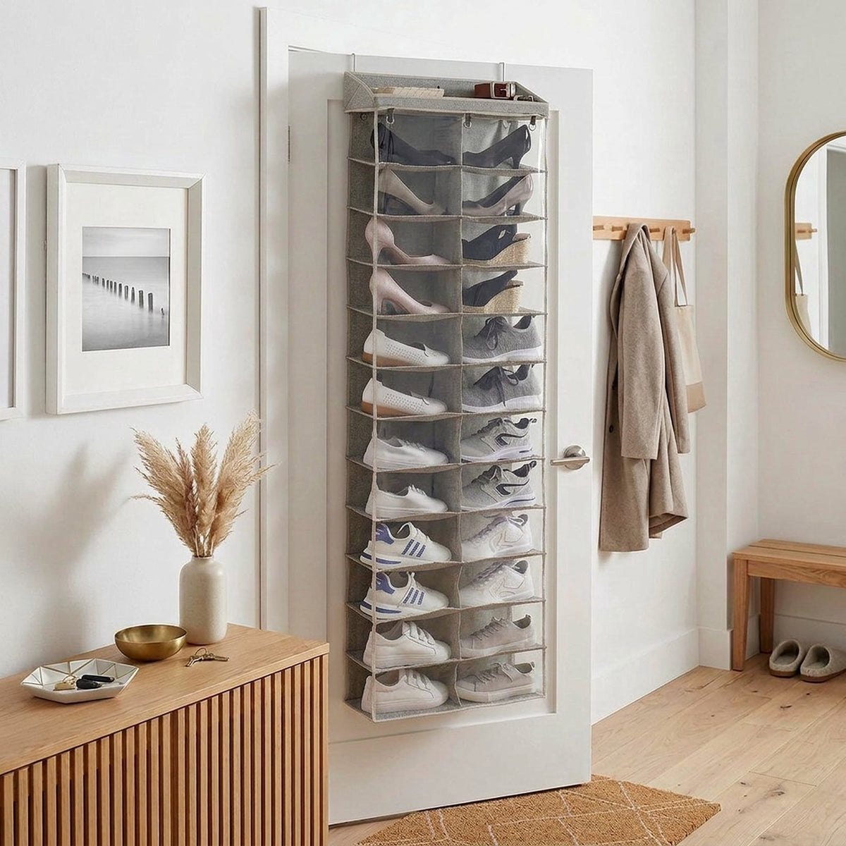 Velmora™ 24-Tier Over The Door Shoe Organizer Shelf