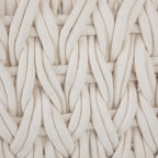 Velmora™ (2 pack) Medium White Woven Rope Decorative Storage Basket with Handles, 14.3 in x 11 in x 9 in
