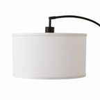 Velmora™ Michelle 71-Inch Metal Arc Floor Lamp with White Fabric Shade and 3-Way Switch