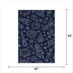 Velmora™ Navy Space Indoor Kids Rug, 4' x 5'5"
