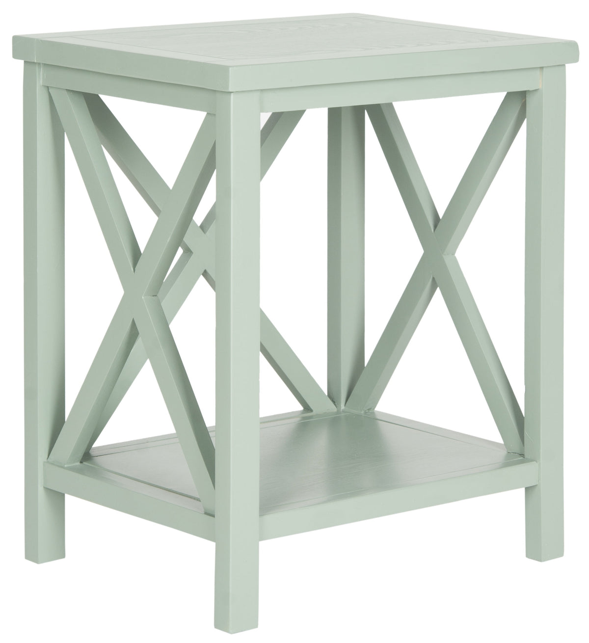 Velmora™ Candence Nautical Cross Back End Table, Dusty Green