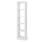 Velmora™ 5 Cube Vertical Storage Organizer, White Texture