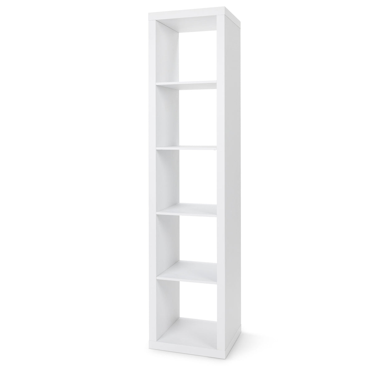 Velmora™ 5 Cube Vertical Storage Organizer, White Texture