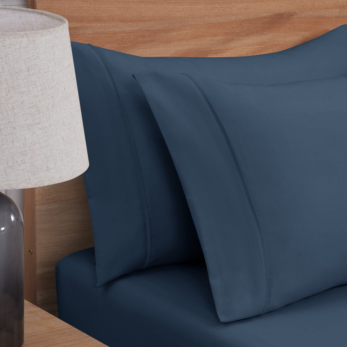 Velmora™ Super Soft Brushed Microfiber Bed Sheet Set, Blue Cove, King, 4 Piece