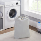 Velmora™ (2 pack) Polyester and Cotton Canvas Laundry Bag, Gray, 15 in W x 7 in D x 24.5 in H