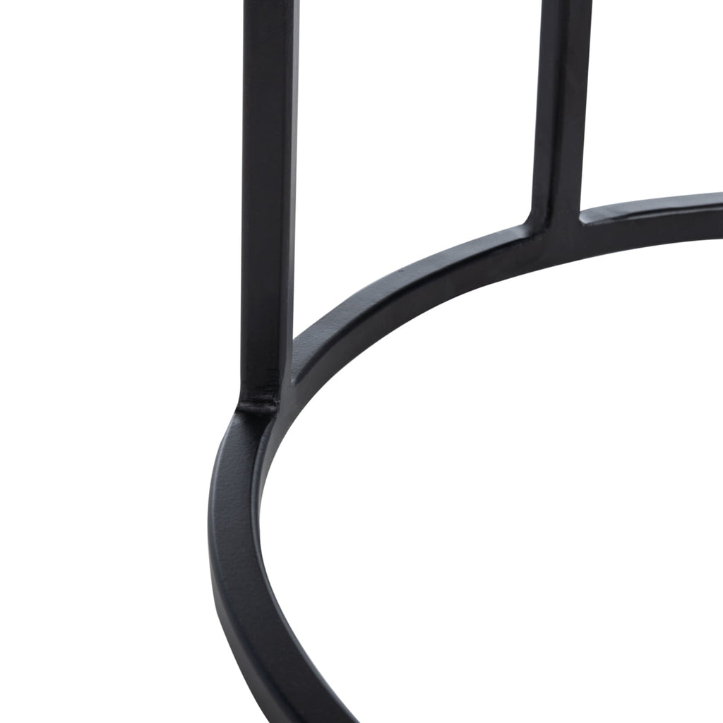 Velmora™ Gemma Modern Abstract Agate Corner Side Table, White Marble