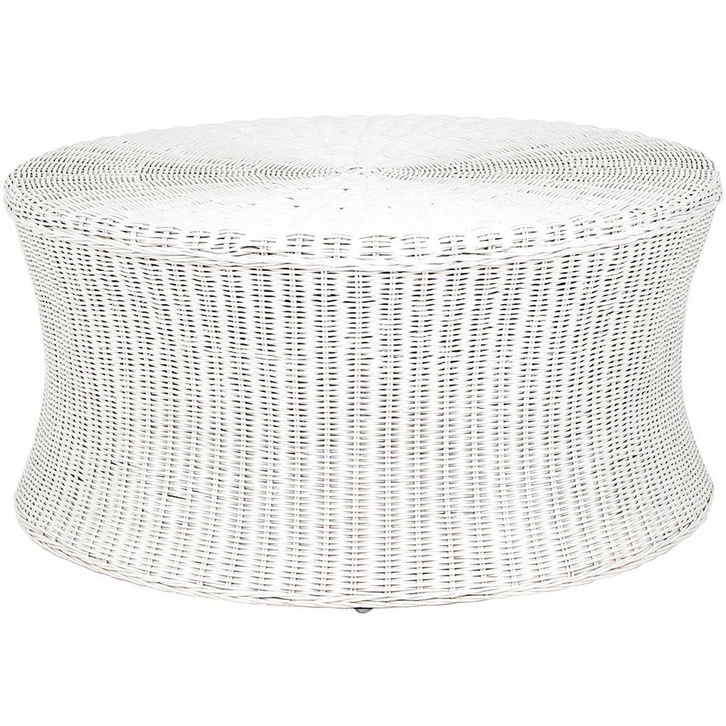Velmora™ Ruxton Solid Bohemian Nautical Round Coffee Table, White