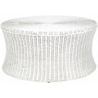 Velmora™ Ruxton Solid Bohemian Nautical Round Coffee Table, White