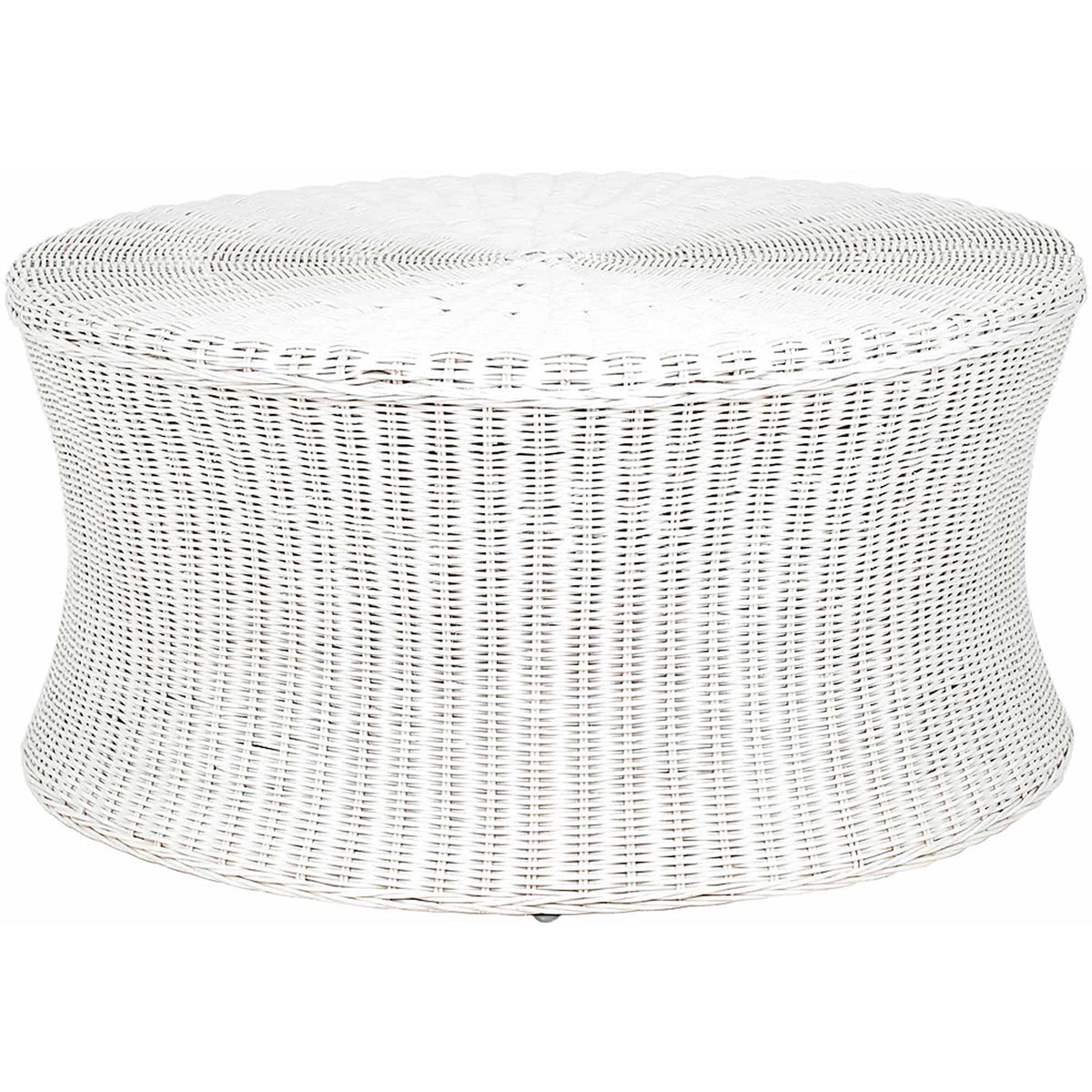 Velmora™ Ruxton Solid Bohemian Nautical Round Coffee Table, White