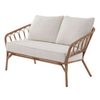 Velmora™ Willow Sage All-Weather Wicker Outdoor Loveseat and Ottoman Set, Beige
