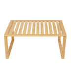 Velmora™ (2 pack) Bamboo Stackable Shelf, Natural Bamboo Color, Easy Assemble, 16 x 10 x 1.18in