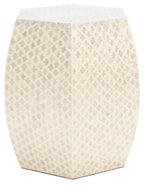 Velmora™ Rylie Abstract Hexagon Accent Table, White