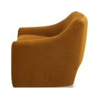Velmora™ Emerson Curvy Accent Chair, Ochre Velvet