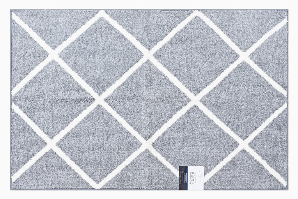 Velmora™ (2 pack) Diamond Plush Gray Indoor 30 in x 45 in Accent Rug