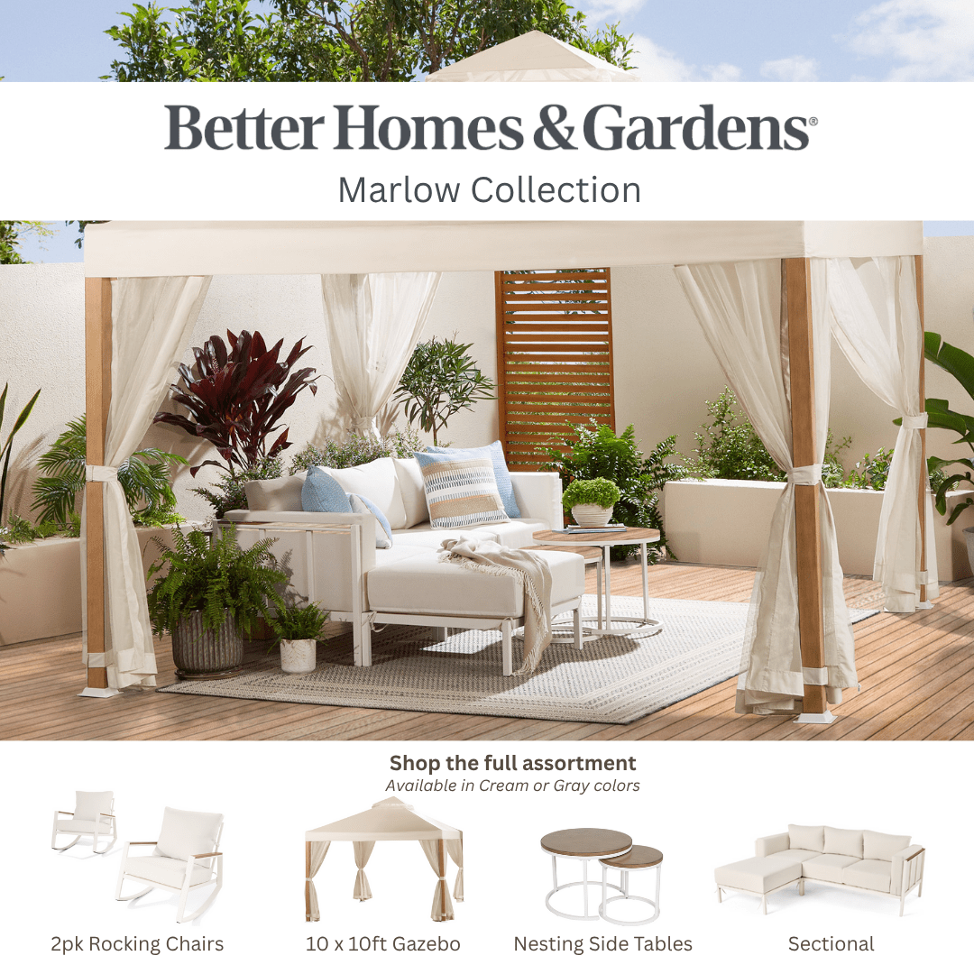 Velmora™ Marlow Outdoor Patio Rocking Chairs, 2-Pack, White Frame with Cream Cushions