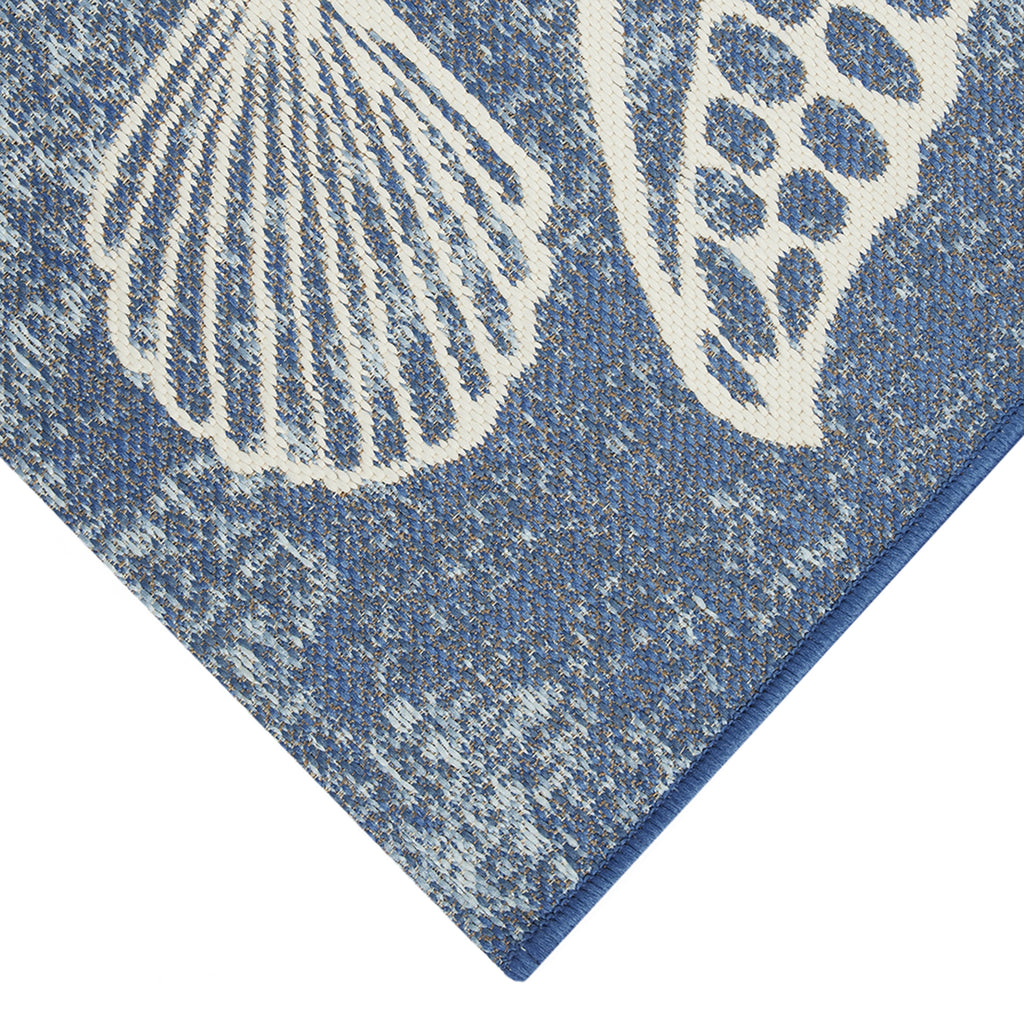 Velmora™ 5' x 7' Blue Seashell Outdoor Rug